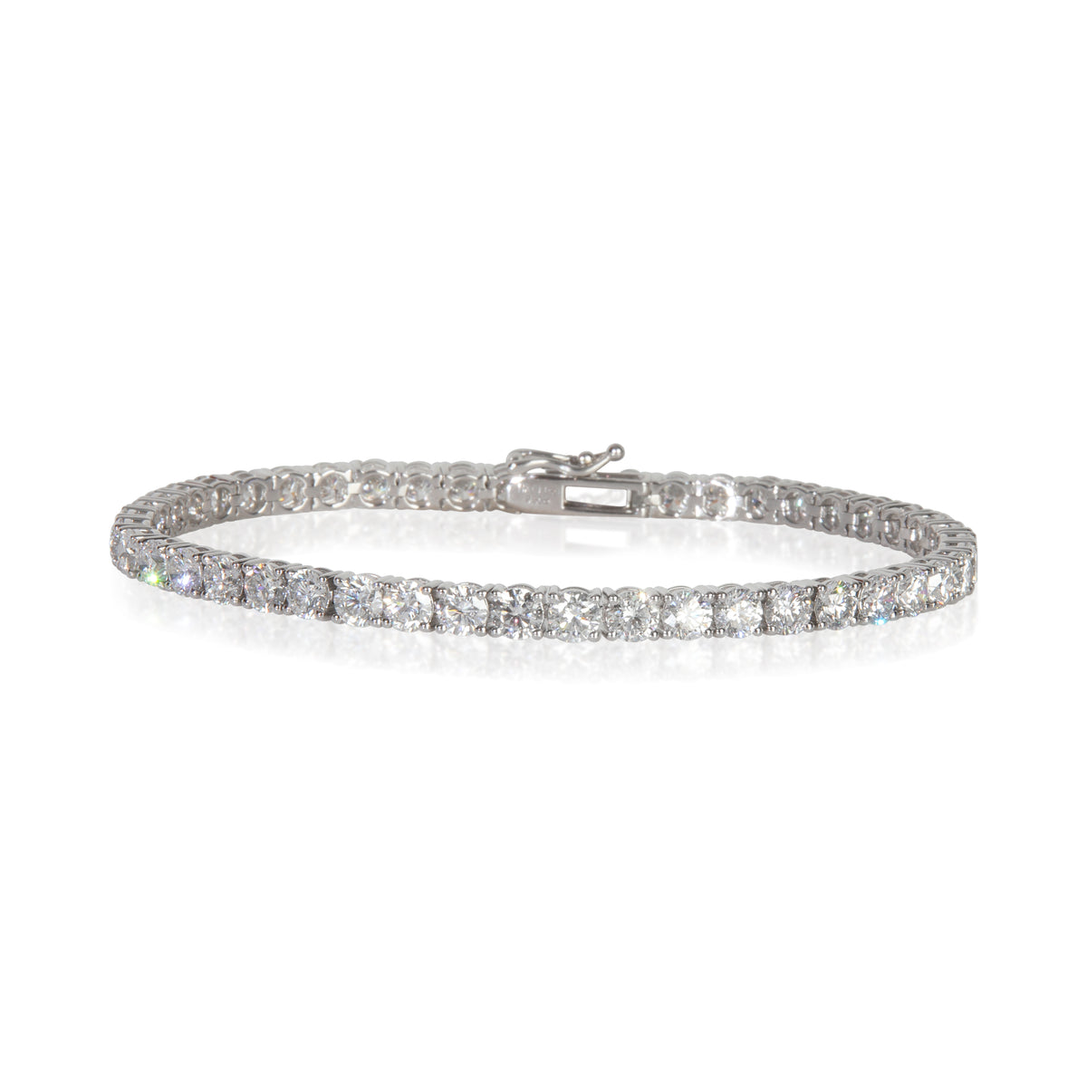 9.5 ctw White Gold Lab-Grown Diamond Bracelet