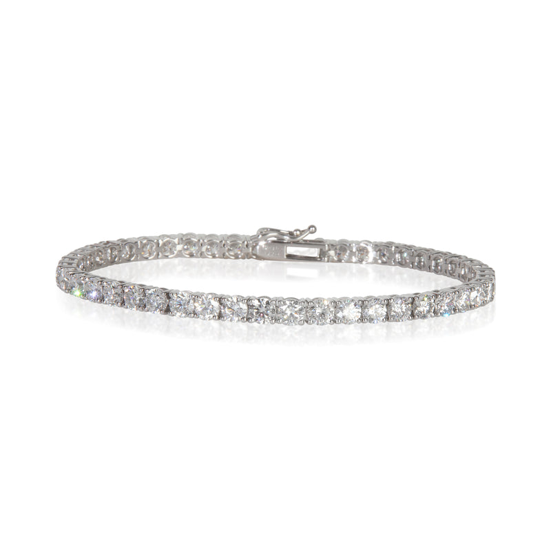 9.5 ctw White Gold Lab-Grown Diamond Bracelet