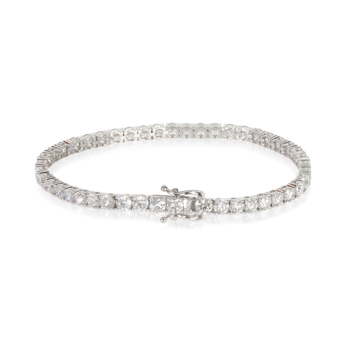 9.5 ctw White Gold Lab-Grown Diamond Bracelet