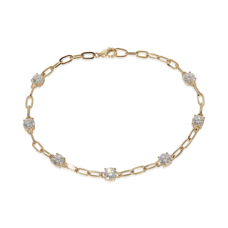 2.28 ctw Yellow Gold Lab-Grown Diamond Bracelet
