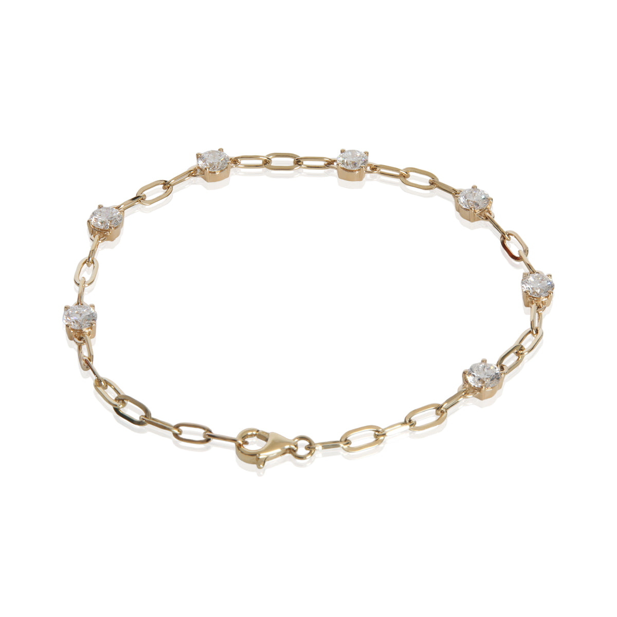 2.28 ctw Yellow Gold Lab-Grown Diamond Bracelet
