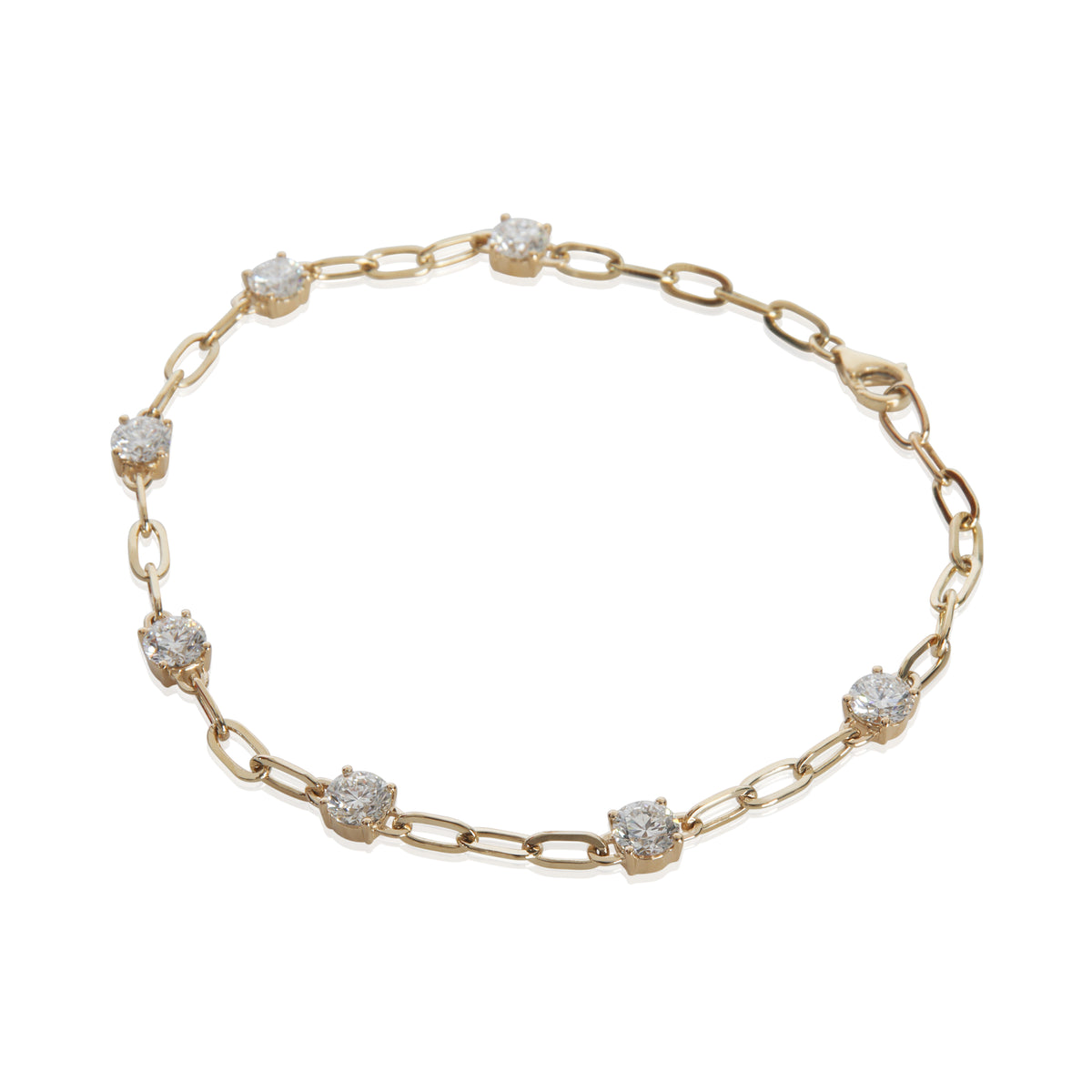2.28 ctw Yellow Gold Lab-Grown Diamond Bracelet