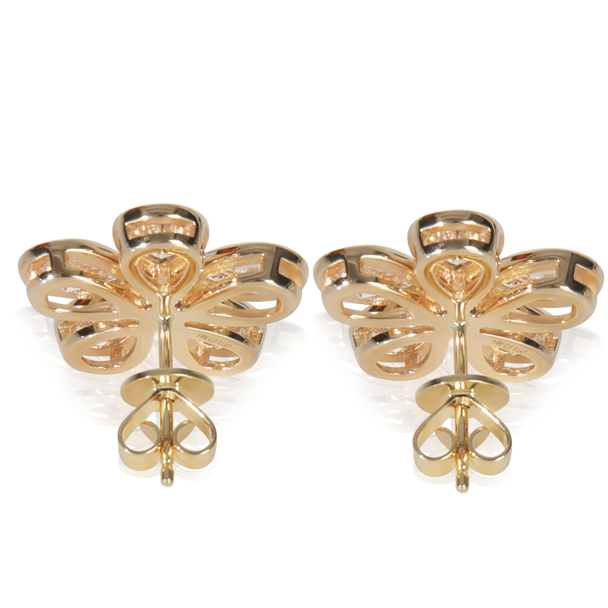 3.15 ctw Yellow Gold Lab-Grown Diamond Earrings