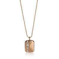 Rose Gold Diamond Mini Tag Pendant
