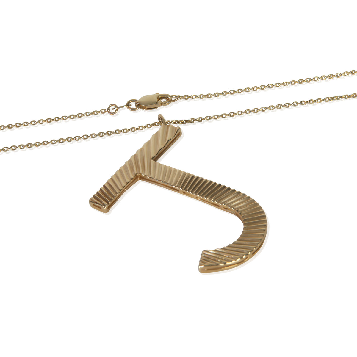 Yellow Gold  Large Fluted Pendant