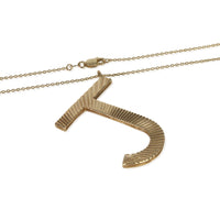 Yellow Gold  Large Fluted Pendant