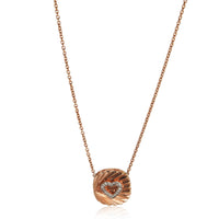 Rose Gold Diamond Oval Disc With Heart Pendant