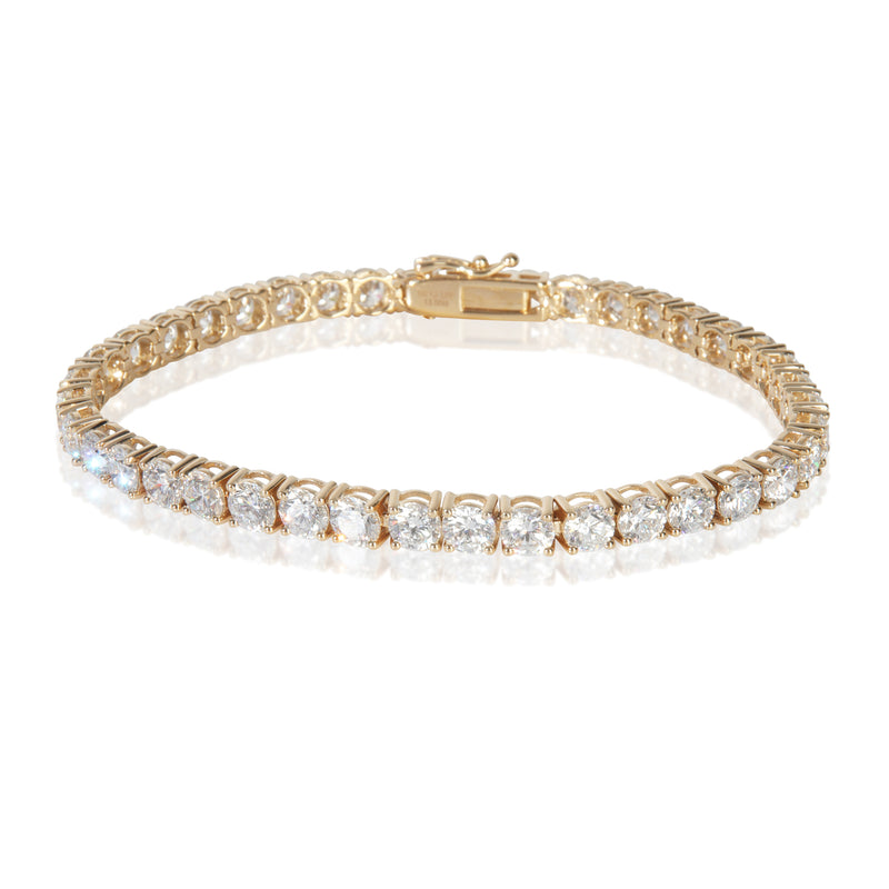 13 ctw Yellow Gold Lab-Grown Diamond Bracelet