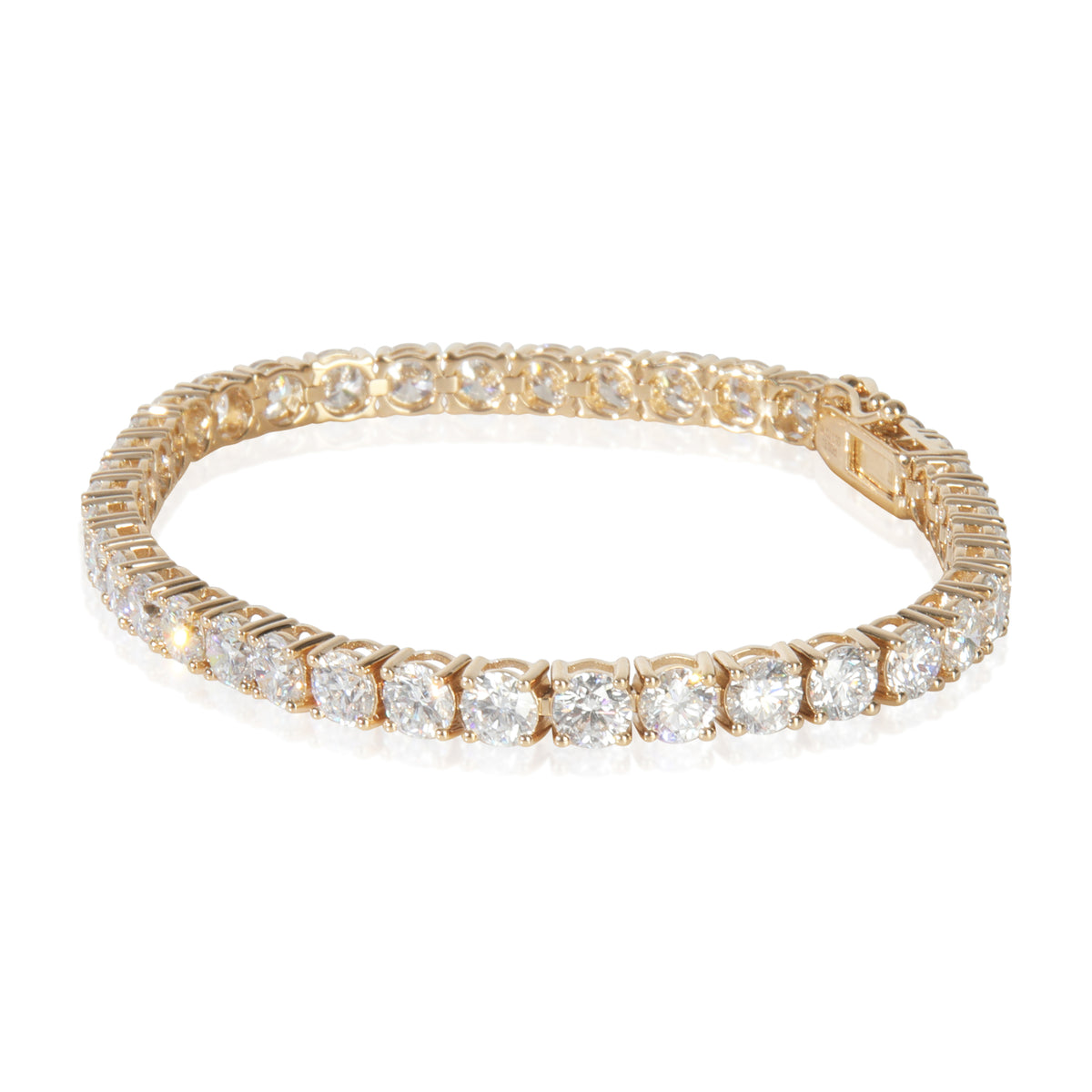 13 ctw Yellow Gold Lab-Grown Diamond Bracelet