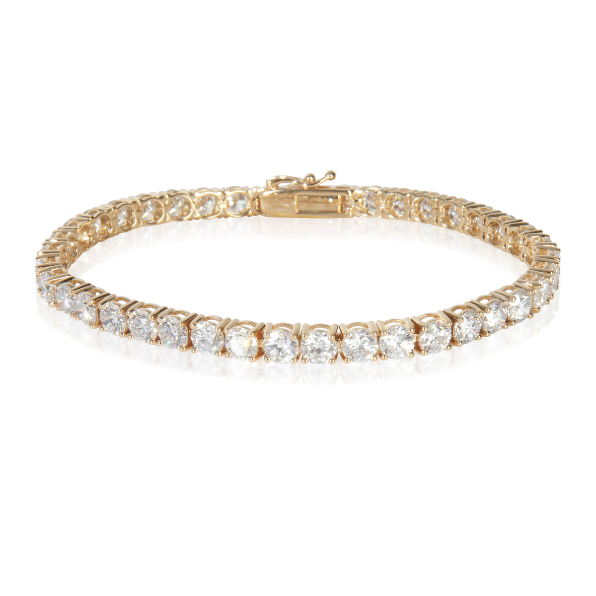13 ctw Yellow Gold Lab-Grown Diamond Bracelet