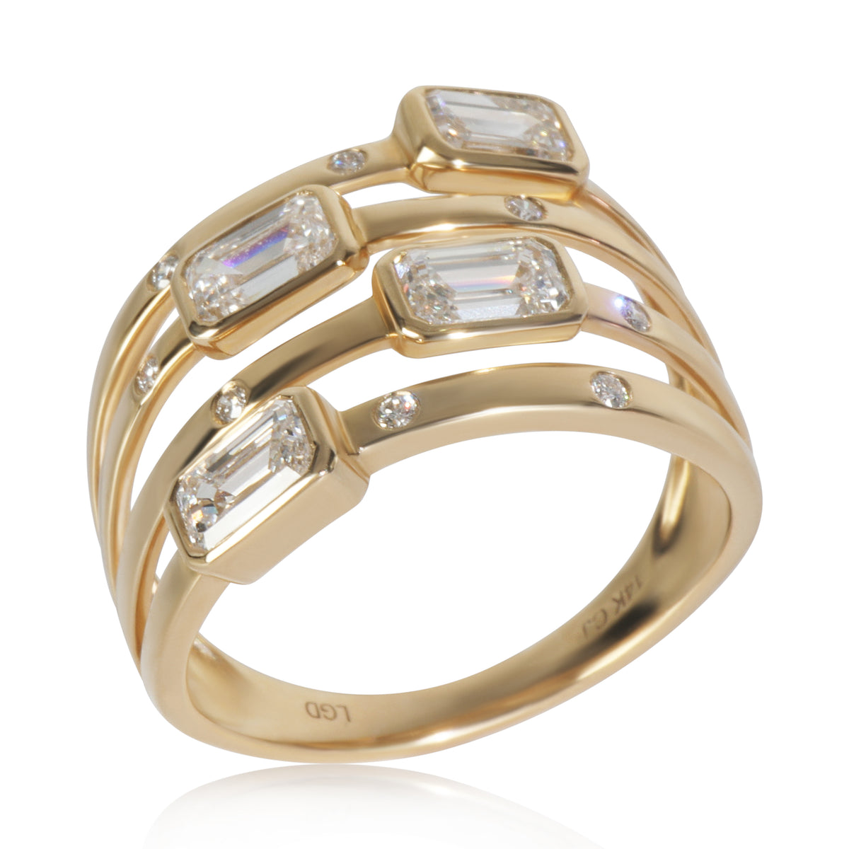 1.31 ctw Yellow Gold Lab-Grown Diamond Ring