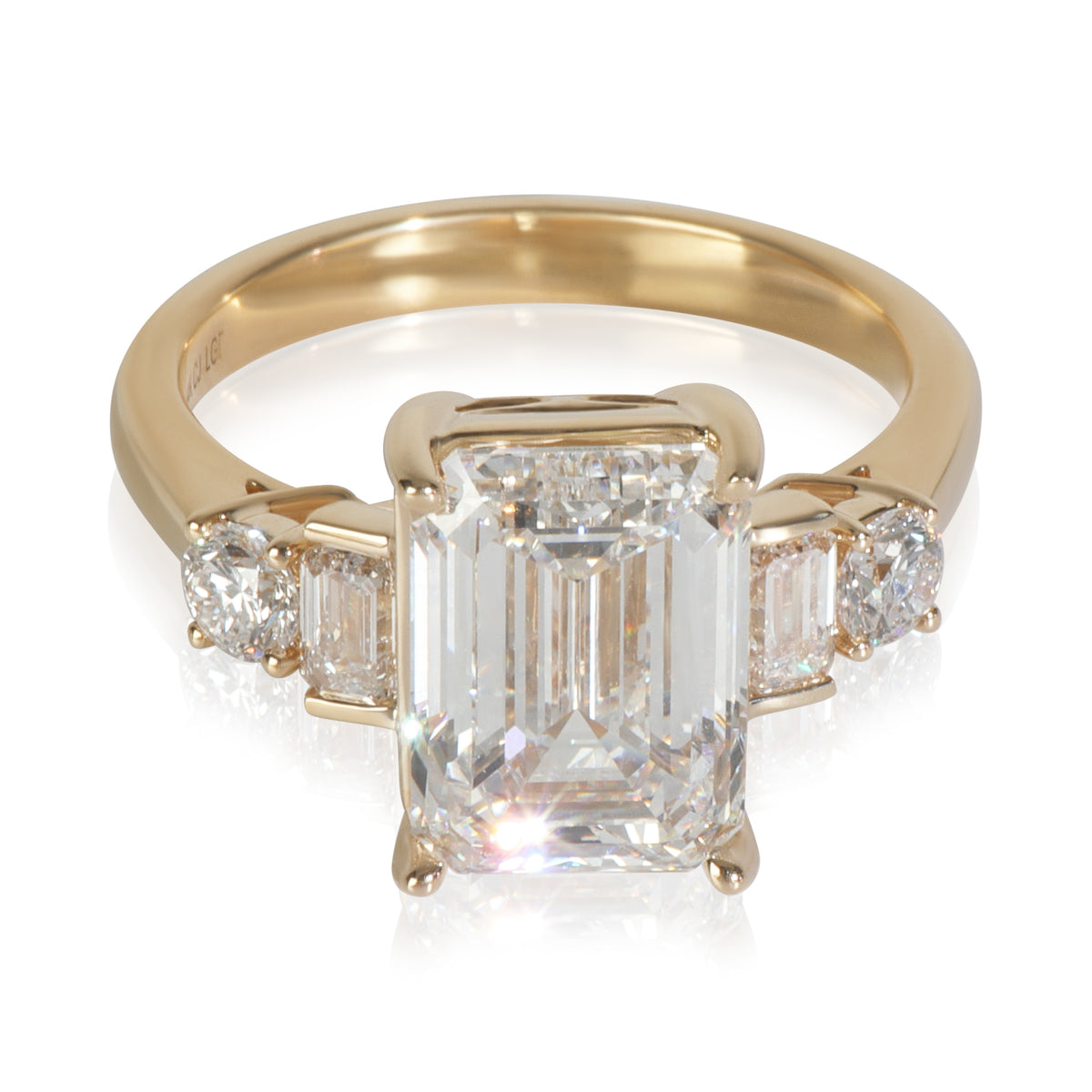 4.86 ctw Yellow Gold Lab-Grown Diamond Engagement Ring