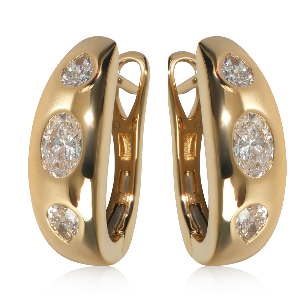 1.18 ctw Yellow Gold Lab-Grown Diamond Earrings