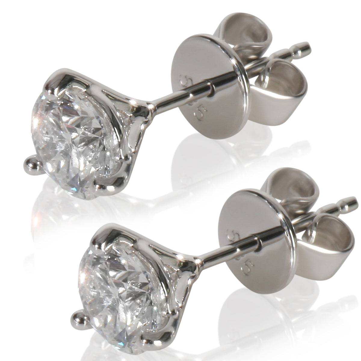 1.52 ctw White Gold Lab-Grown Diamond Earrings