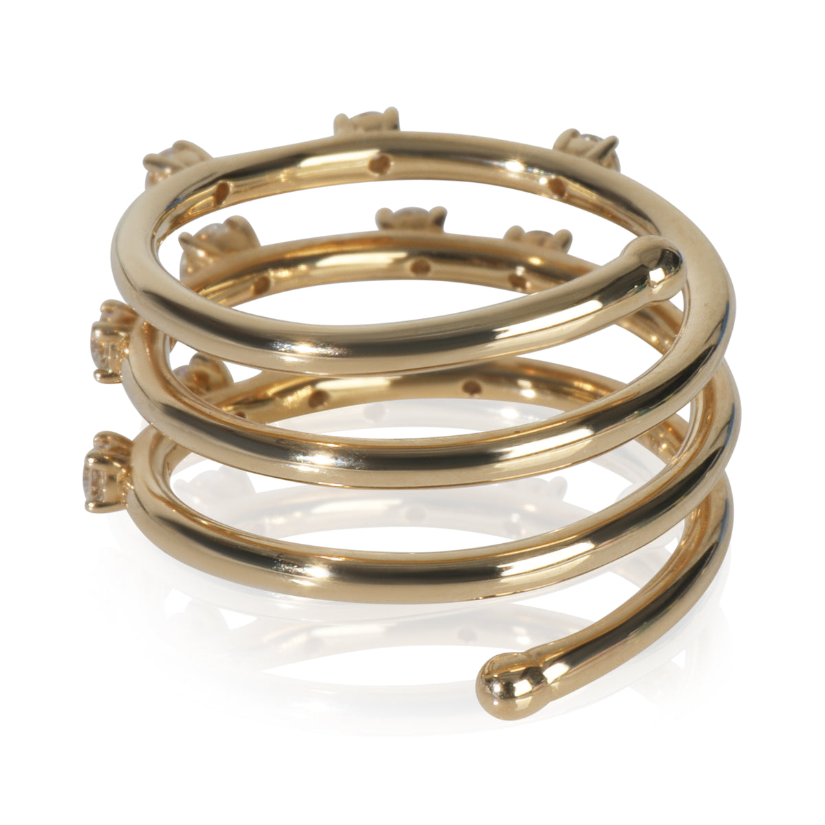 Yellow Gold Diamond Flexible Wrap Ring