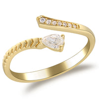 Yellow Gold Diamond Bypass Ring