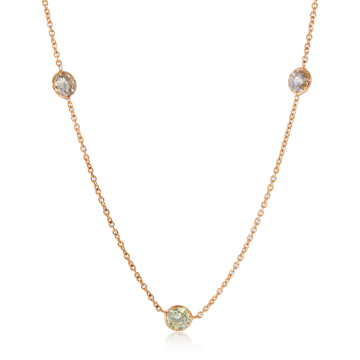 Fancy Brown Diamond by the Yard Necklace in 14KT Gold 4.35CTW
