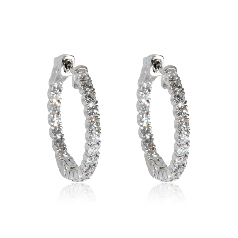 Diamond In and Out Hoop Earrings in 14K White Gold (2.0.0 CTW G-H/SI)