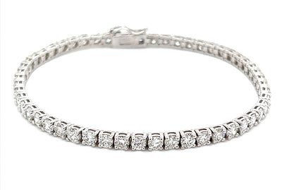 Diamond 4 Prong Tennis Bracelet in 14K White Gold (8.50 CTW)