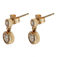 Diamond Bezel Drop Earrings in 14K Yellow Gold (3/4 CTW)