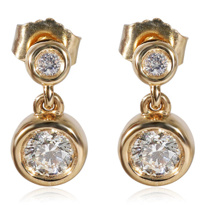 Diamond Bezel Drop Earrings in 14K Yellow Gold (3/4 CTW)