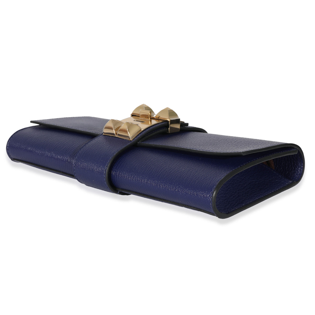 Hermes Bleu Encre Mysore Chevre Medor 23 GHW