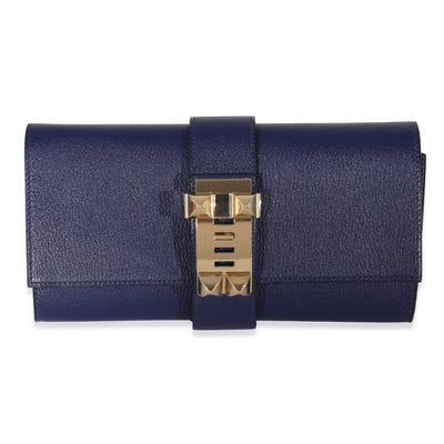 Hermes Bleu Encre Mysore Chevre Medor 23 PBHW