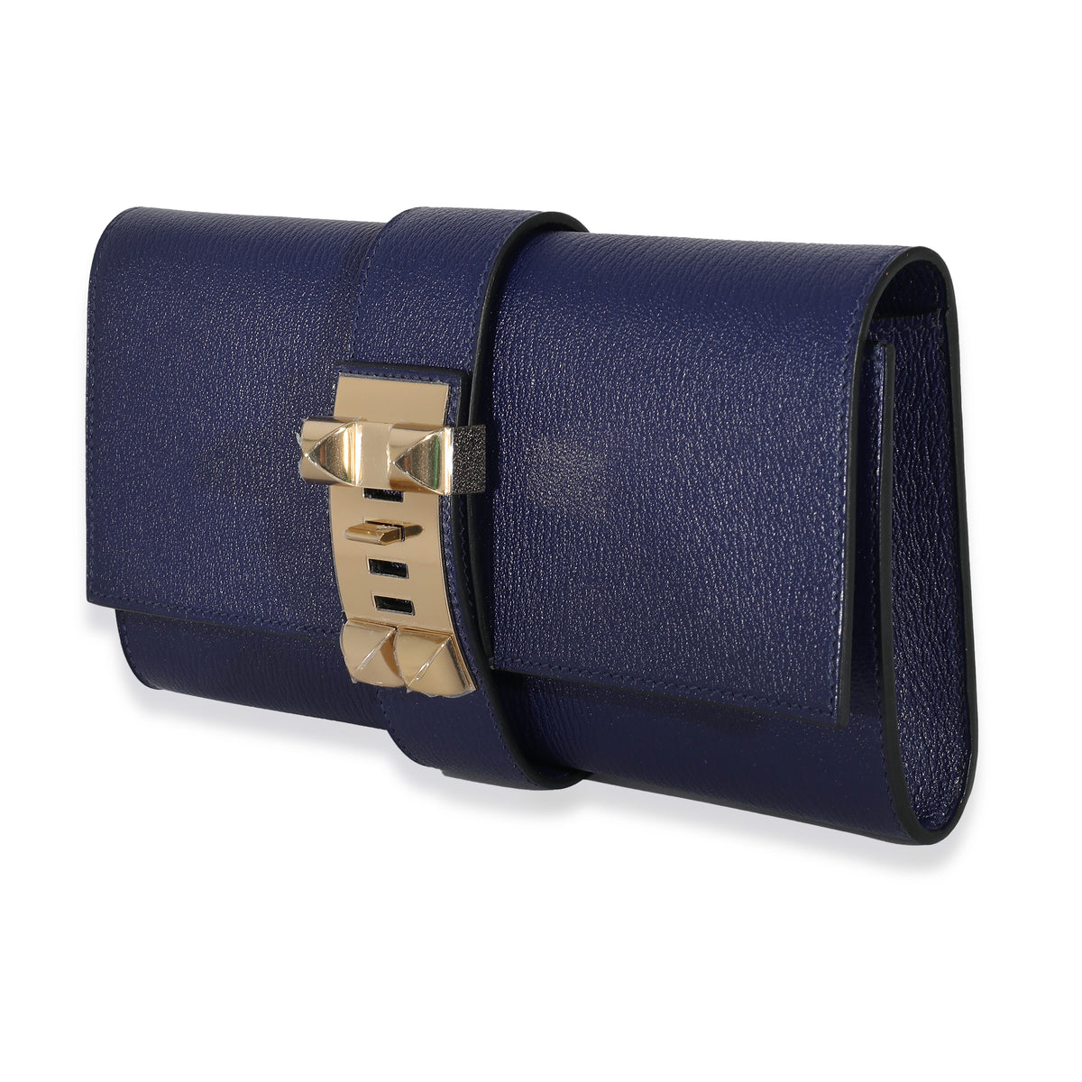Hermes Bleu Encre Mysore Chevre Medor 23 PBHW