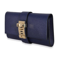 Hermes Bleu Encre Mysore Chevre Medor 23 GHW