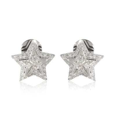 Diamond Star Earrings in 18K White Gold (1 CTW)