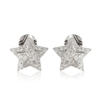 Diamond Star Earrings in 18K White Gold (1 CTW)