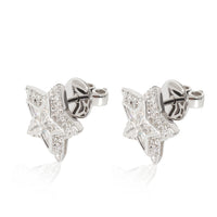 Diamond Star Earrings in 18K White Gold (1 CTW)