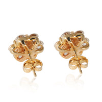 14K Yellow Gold 2 5/8ctw Diamond Flower Cluster Earrings