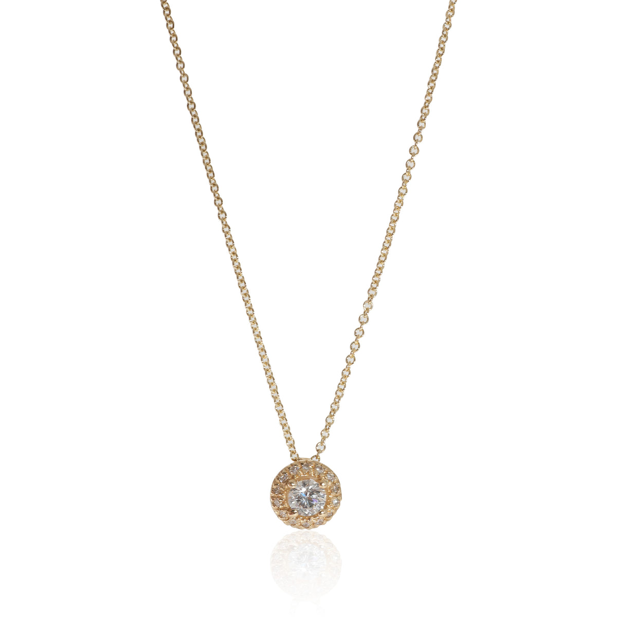 Diamond Framed Pendant in 14K Yellow Gold 0.33 CTW