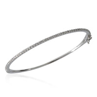 Prong Set Diamond Hinged Bangle in 14K White Gold 0.65 CTW