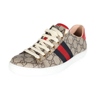 Beige Web GG Canvas Sneakers 36