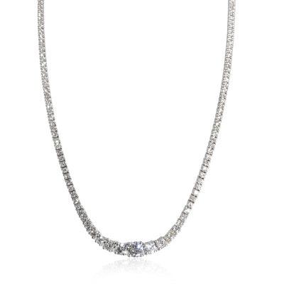 Diamond Graduated Necklace in 14K White Gold 4.66 ctw
