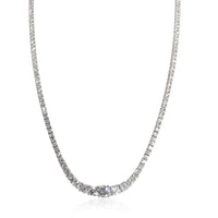 Diamond Graduated Necklace in 14K White Gold 4.66 ctw