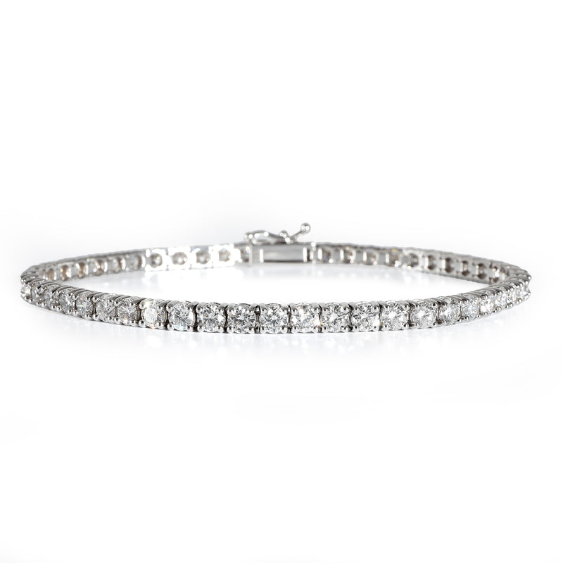 14K White Gold Diamond Tennis Bracelet 6.00 CTW