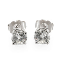 GIA Certified Diamond Stud Earring in 14K White Gold 1.00 CTW