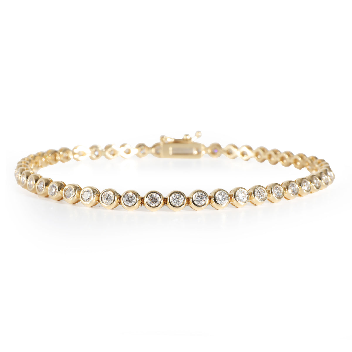 Diamond Bezel Tennis Bracelet in 14K Yellow Gold 2.16 ctw