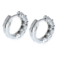 Diamond Hoop Earring in 14K White Gold 2.88 CTW