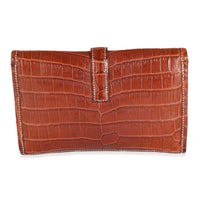 Fauve Crocodile Niloticus Lisse Mini Jige Clutch