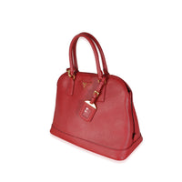 Prada Red Saffiano Lux Medium Open Promenade Bag