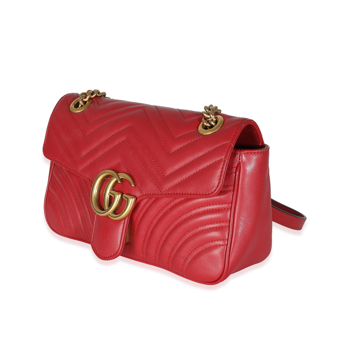 Gucci Red Matelasse Calfskin Small GG Marmont Bag myGemma FR