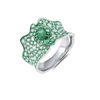 Emerald Ring in 18k White Gold 1.4 CTW