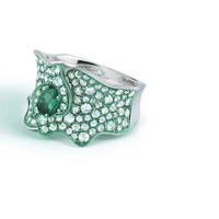 Emerald Ring in 18k White Gold 1.4 CTW