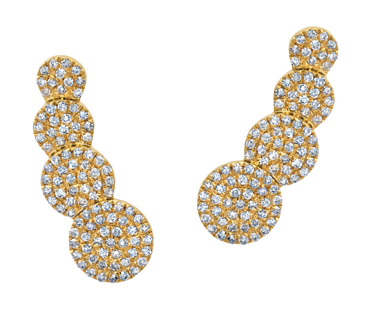 Earrings in 18k Yellow Gold 0.34 CTW