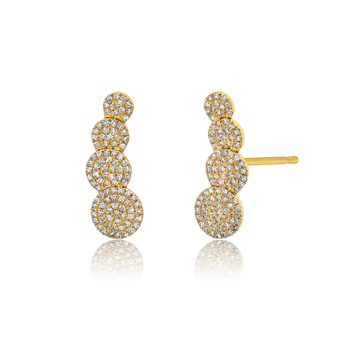 Earrings in 18k Yellow Gold 0.34 CTW