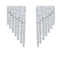 Graziela Fringe Diamond Drop Earrings in 18k White Gold 1.81 CTW